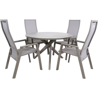 Tuintafel Mojito Rond | Beige Aluminium