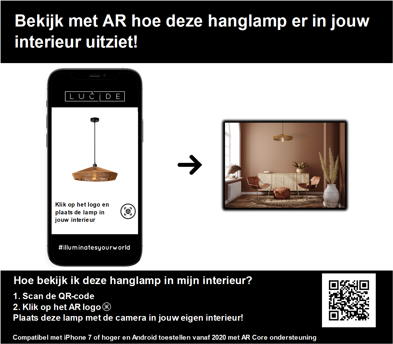 Hanglamp Yunkai | Ø 50 cm | Naturel