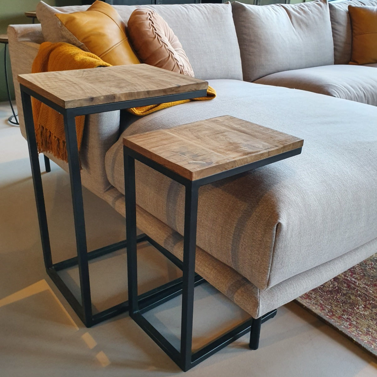 Bijzettafelset Brix | Naturel Mangohout