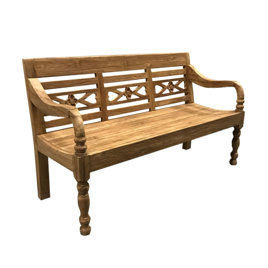 Tuinbank Station Kasar | Naturel Teakhout