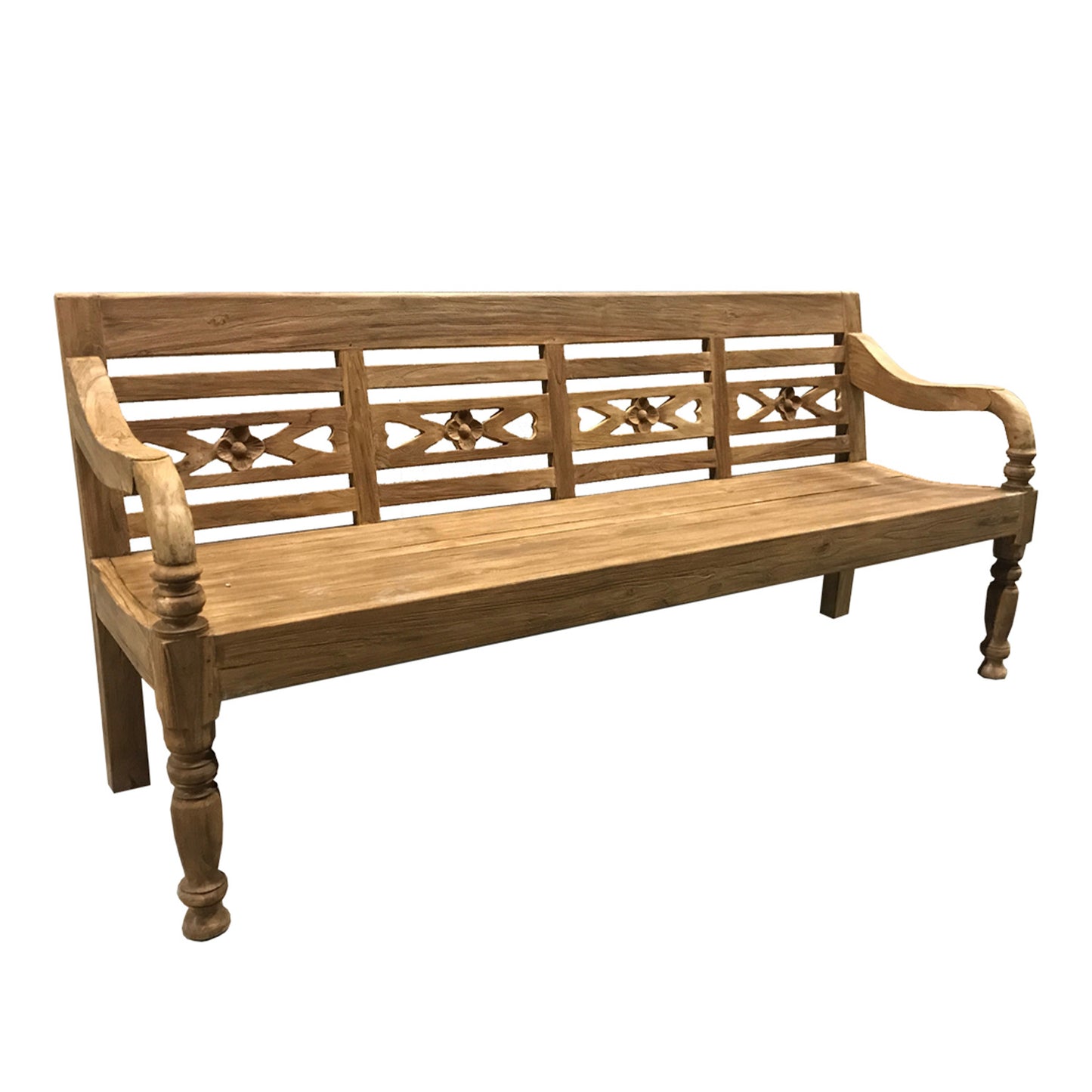 Tuinbank Station Kasar | Naturel Teakhout