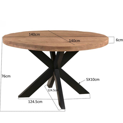 Eettafel Brix Sturdy | Naturel Mangohout