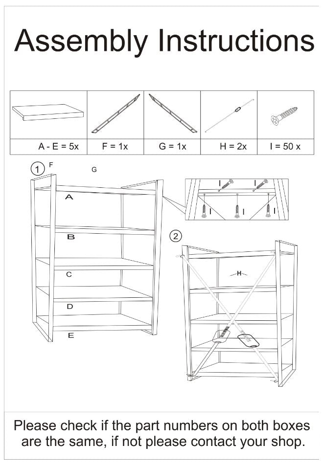 Boekenkast Nairobi bruin mangohout open, infographic