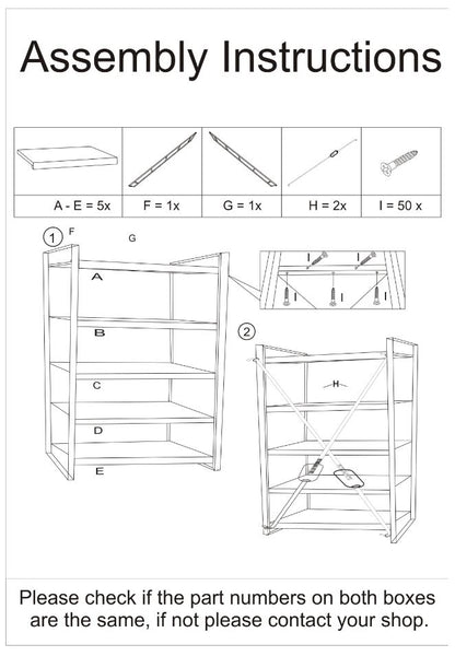 Boekenkast Nairobi bruin mangohout open, infographic