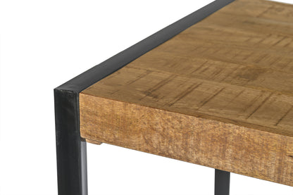 Bartafel Nairobi bruin mangohout, detail van het materiaal