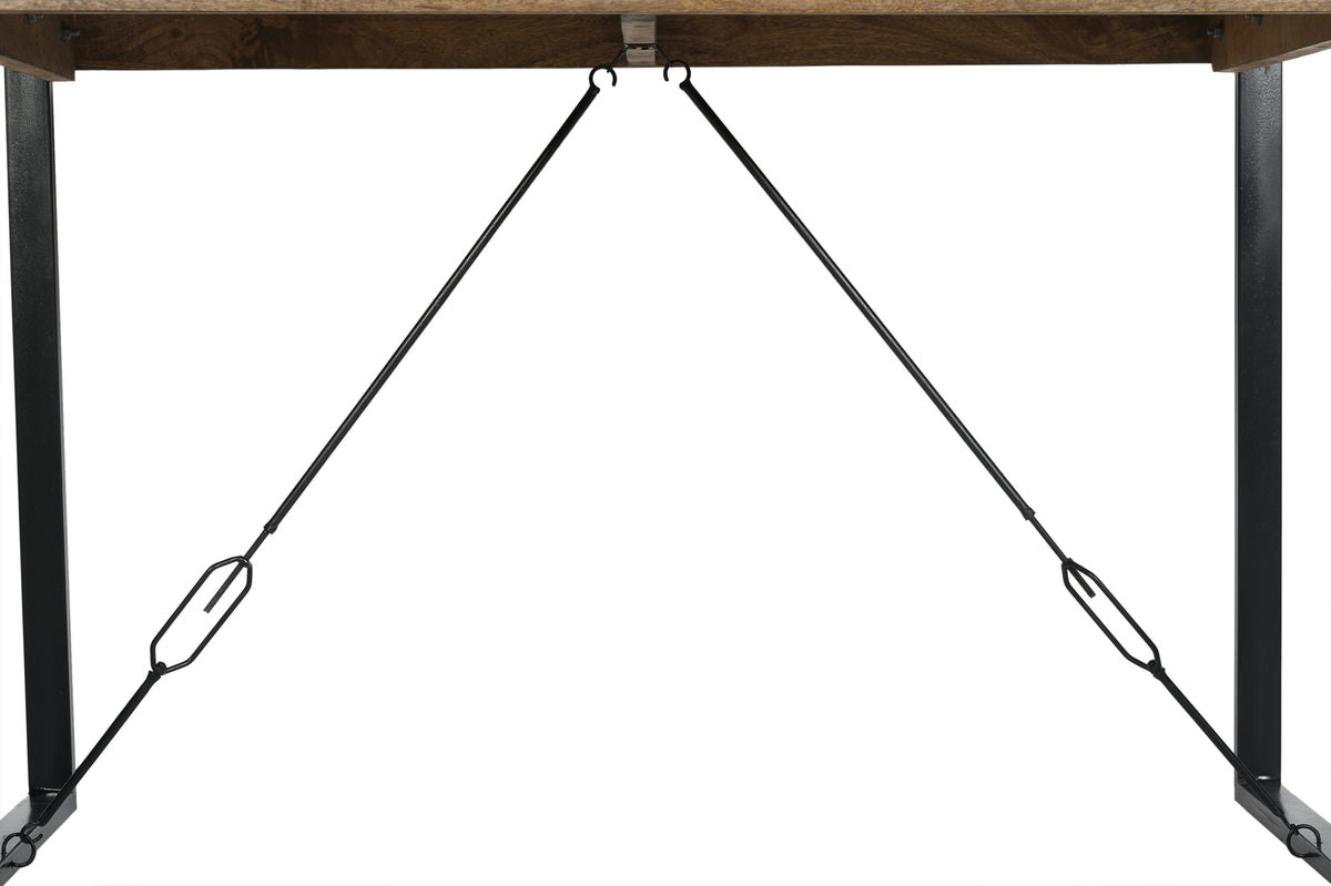 Bartafel Nairobi bruin mangohout, detail van het materiaal