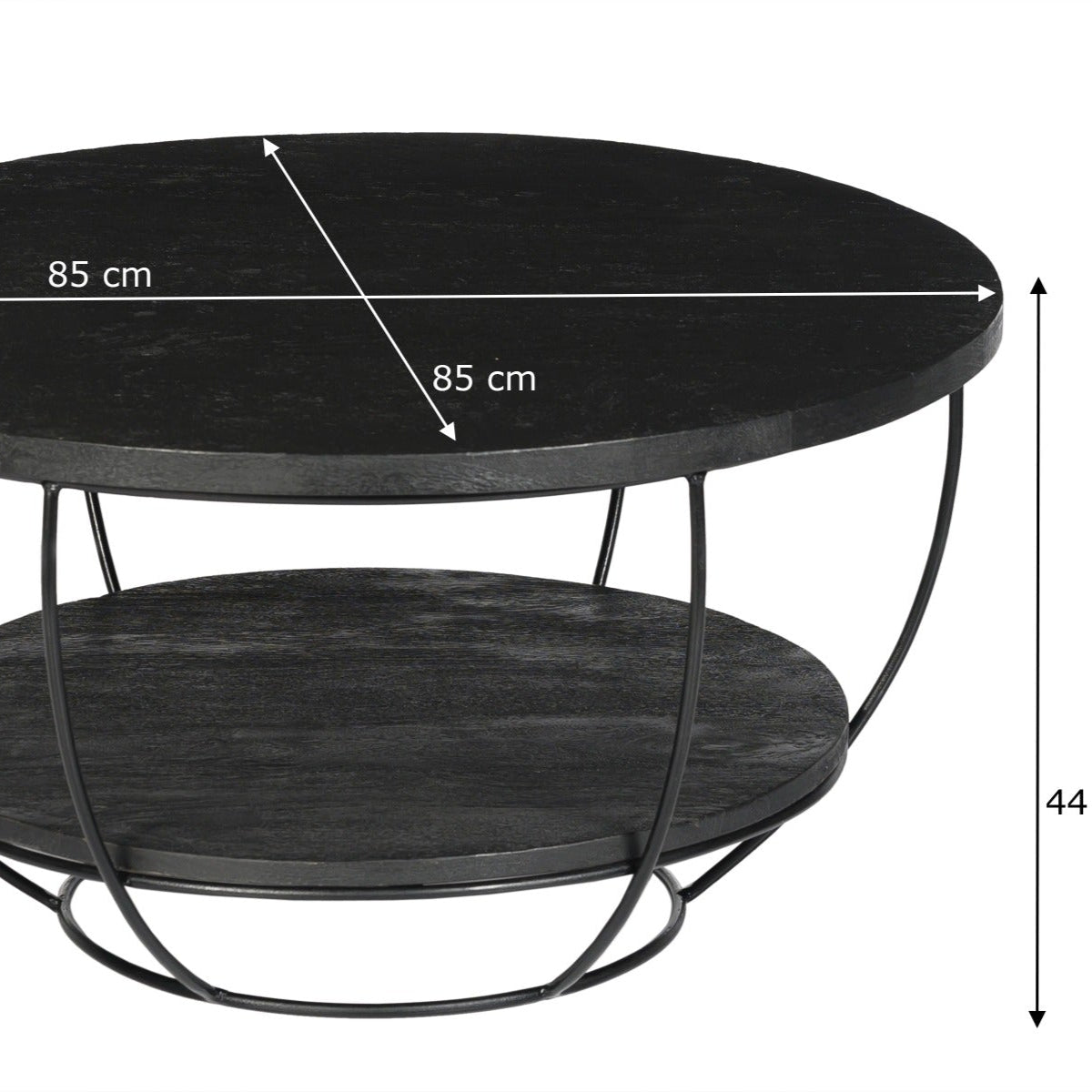 Salontafel Brix | Zwart Mangohout