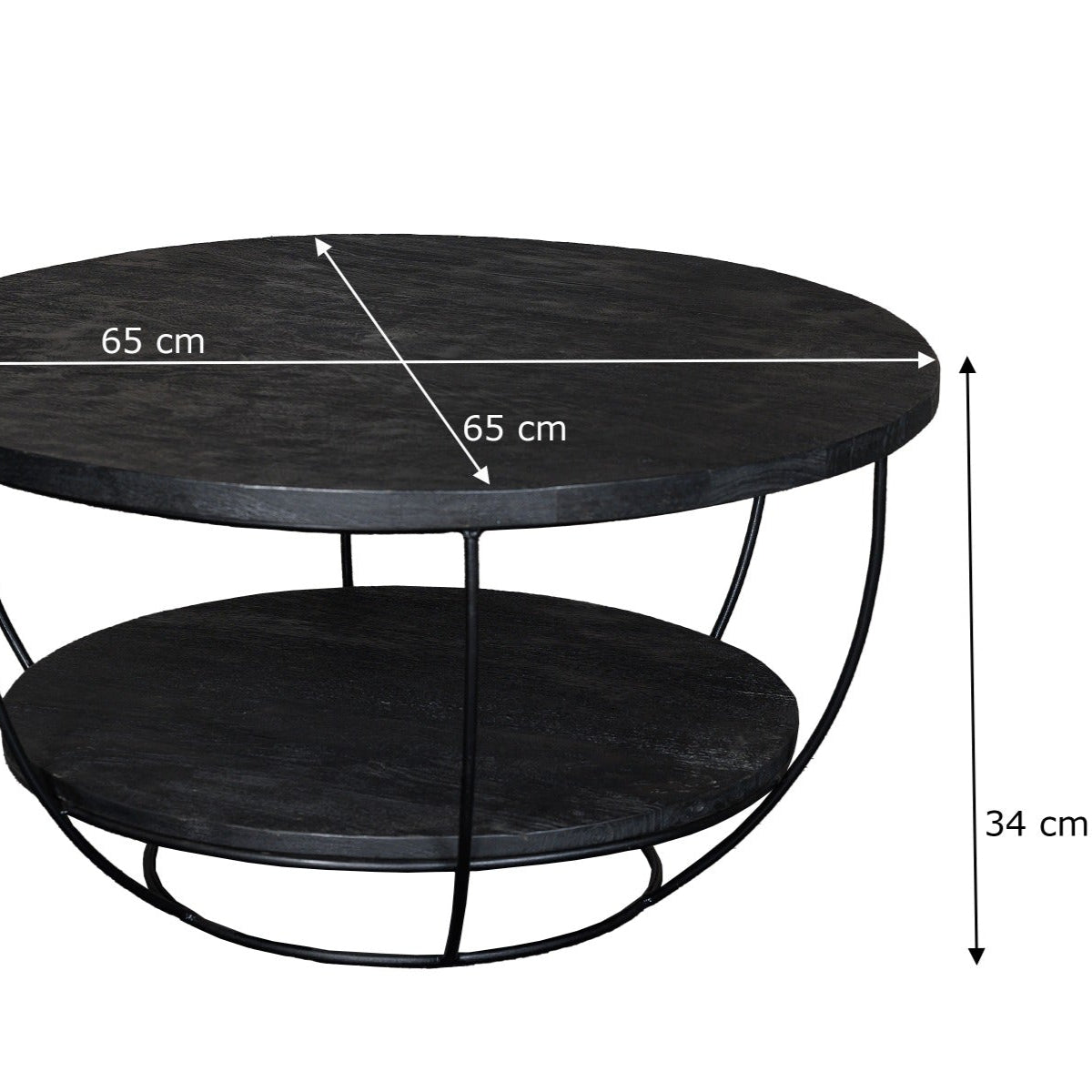 Salontafel Brix | Zwart Mangohout