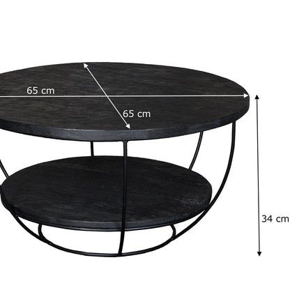 Salontafel Brix | Zwart Mangohout
