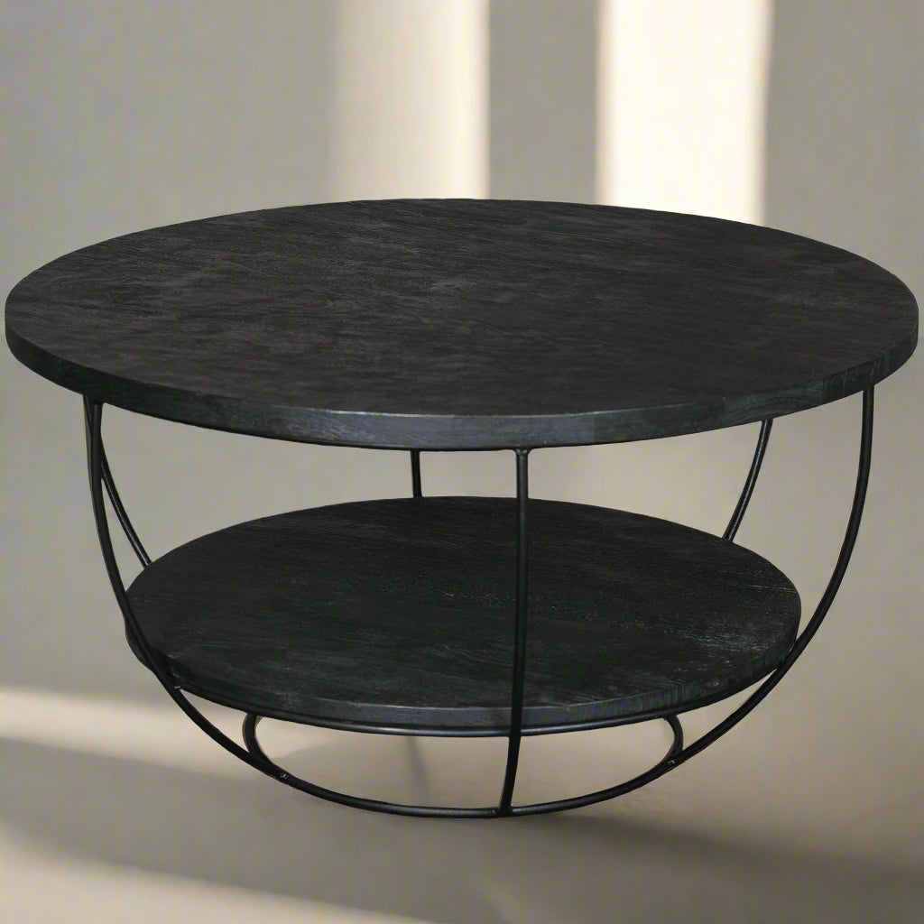 Salontafel Brix | Zwart Mangohout