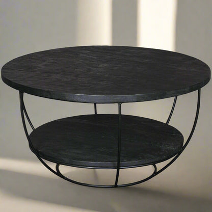 Salontafel Brix | Zwart Mangohout