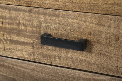 Dressoir Nairobi bruin mangohout 180 cm, detail van het materiaal