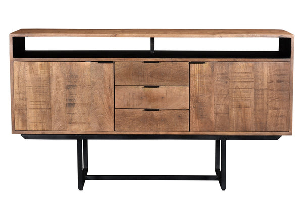 Dressoir Valdez | 150 cm | Naturel Mangohout — Vooraanzicht - witfoto
