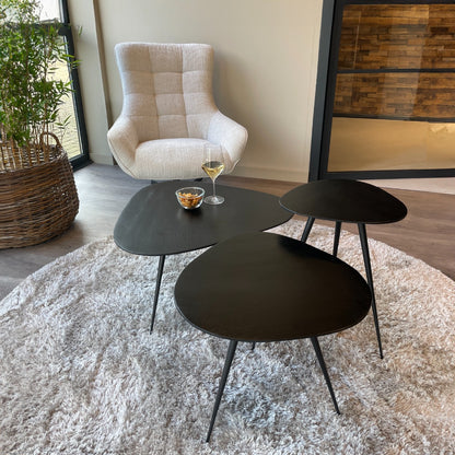 Salontafelset Loua | Zwart Mangohout