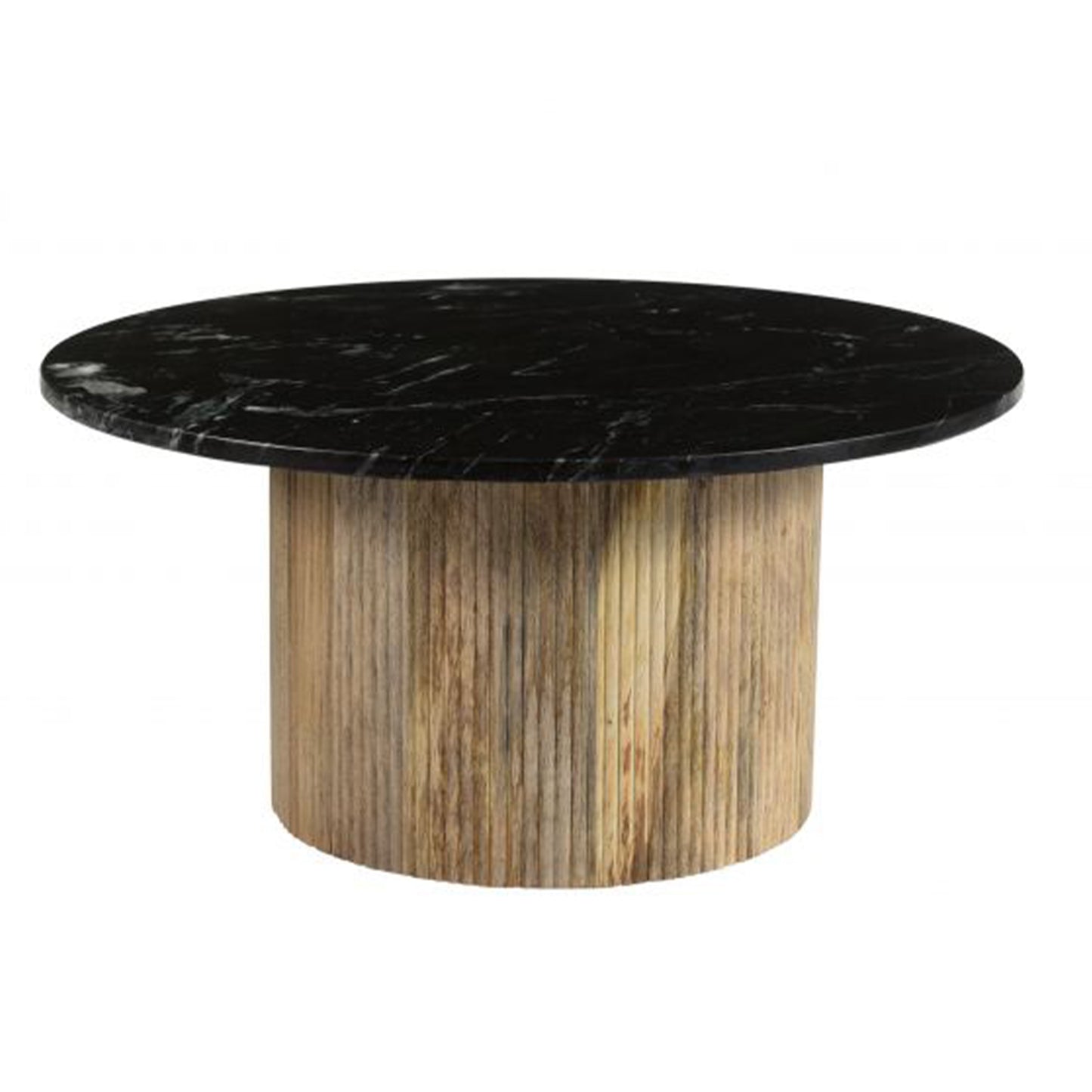 Salontafel Brix Nova | Rond | Zwart Marmer Mangohout