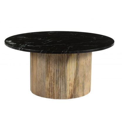 Salontafel Brix Nova | Rond | Zwart Marmer Mangohout