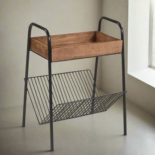 Bijzettafel Brix | Naturel Mangohout