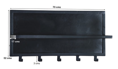 Kapstok Brix | Zwart Mangohout