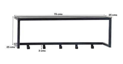 Kapstok Brix | Zwart Mangohout