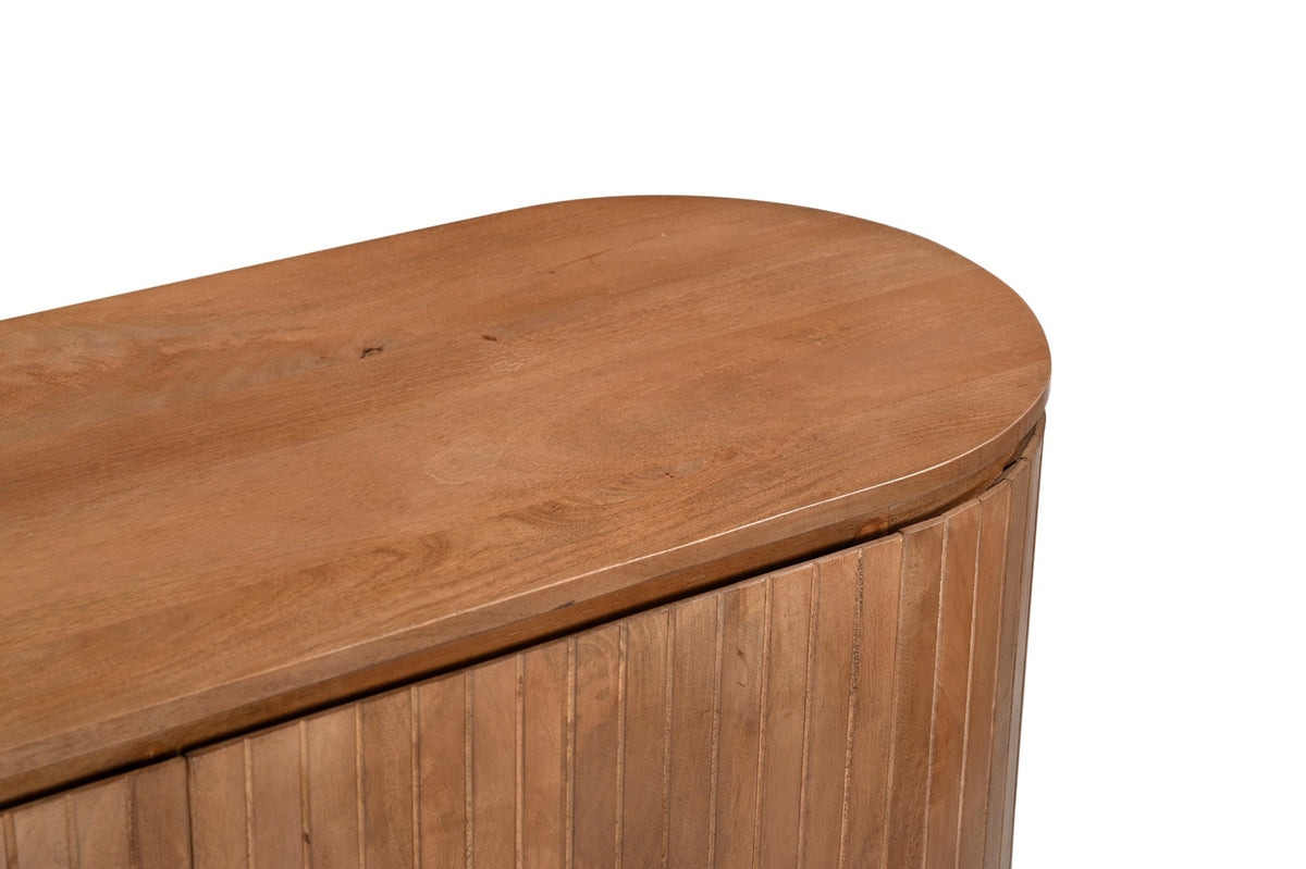 Dressoir Noor naturel mangohout, detail van het materiaal