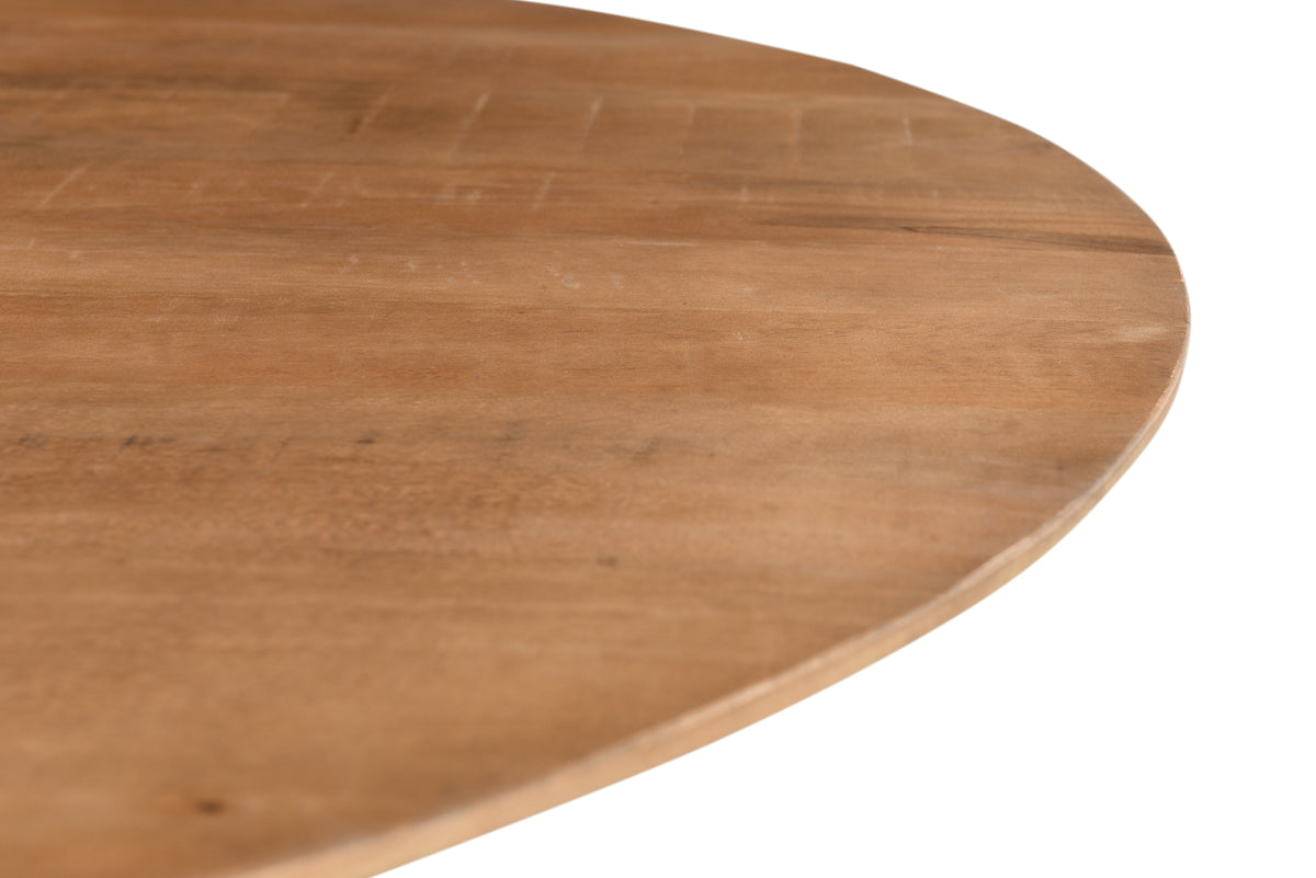 Eettafel Salvator naturel mangohout, detail van het materiaal