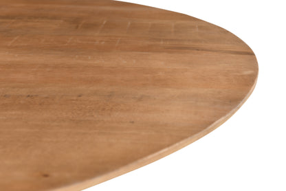 Eettafel Salvator naturel mangohout, detail van het materiaal