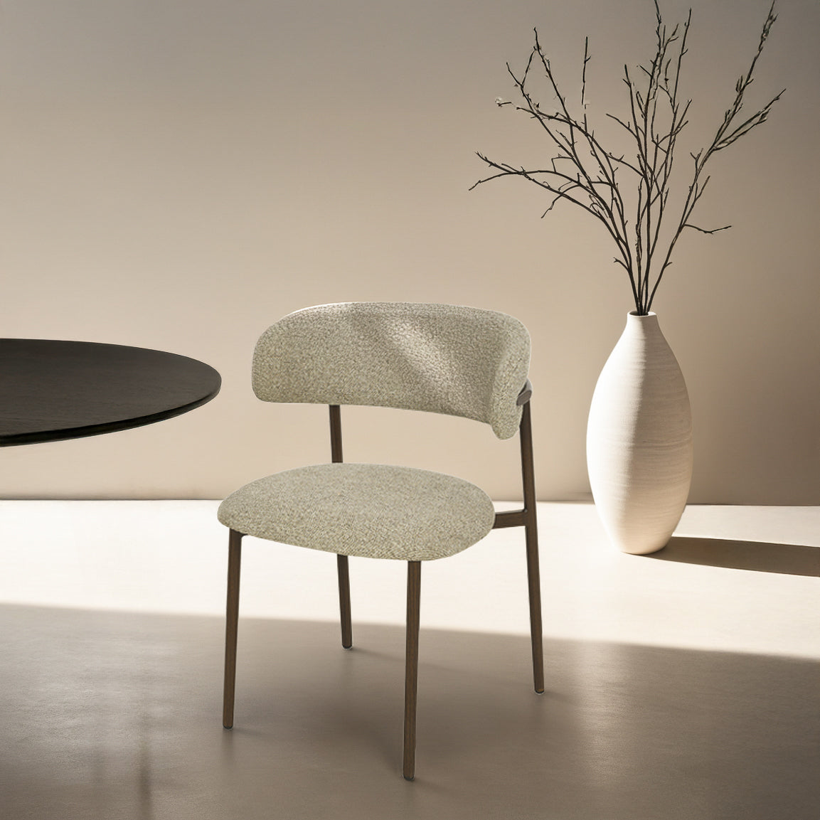 Eetkamerstoel Micah | Stof | Walnoot Poot