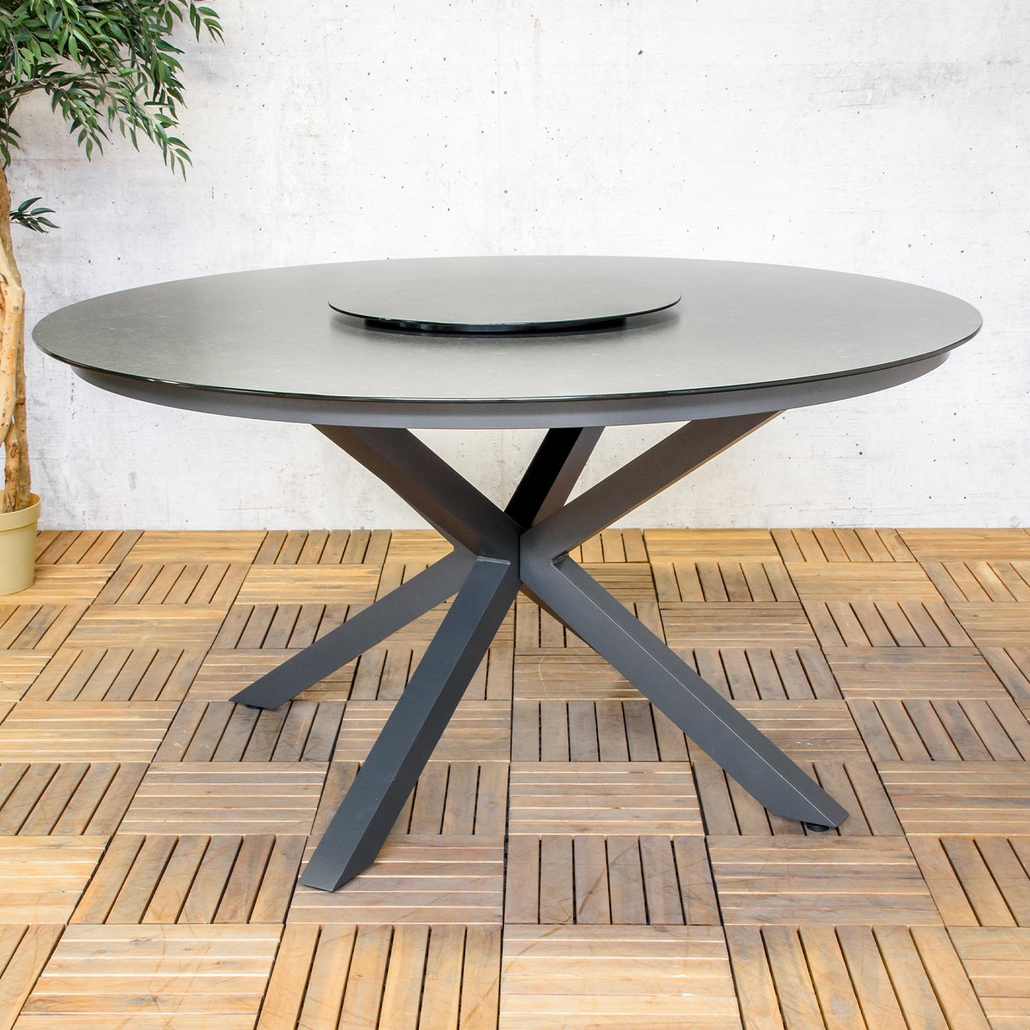 Tuintafel Atalanta | Rond | Zwart