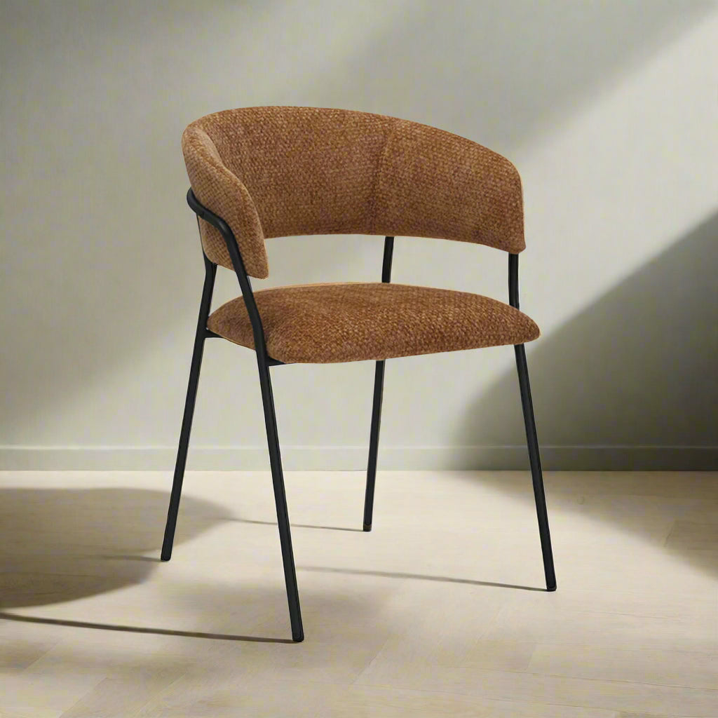 Eetkamerstoel Luuk | Bruin Stof