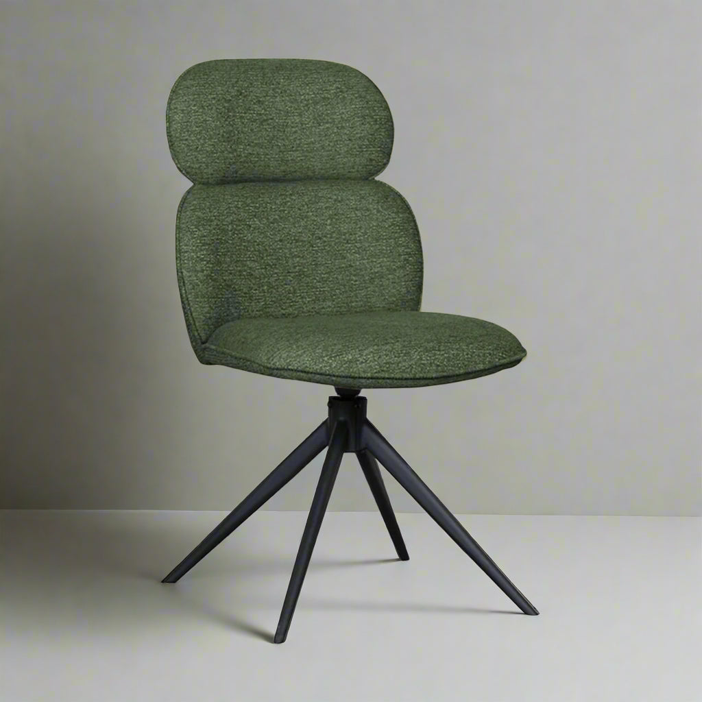 Eetkamerstoel Finn | Groen Bouclé