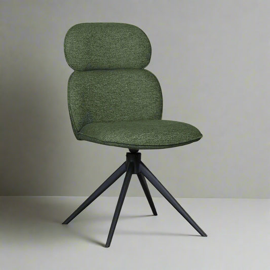 Eetkamerstoel Finn | Groen Bouclé