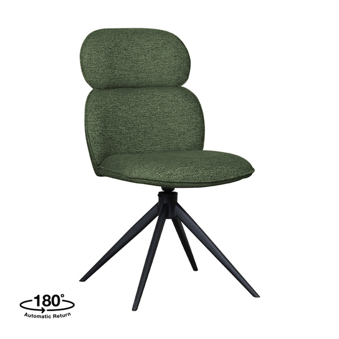 Eetkamerstoel Finn | Groen Bouclé