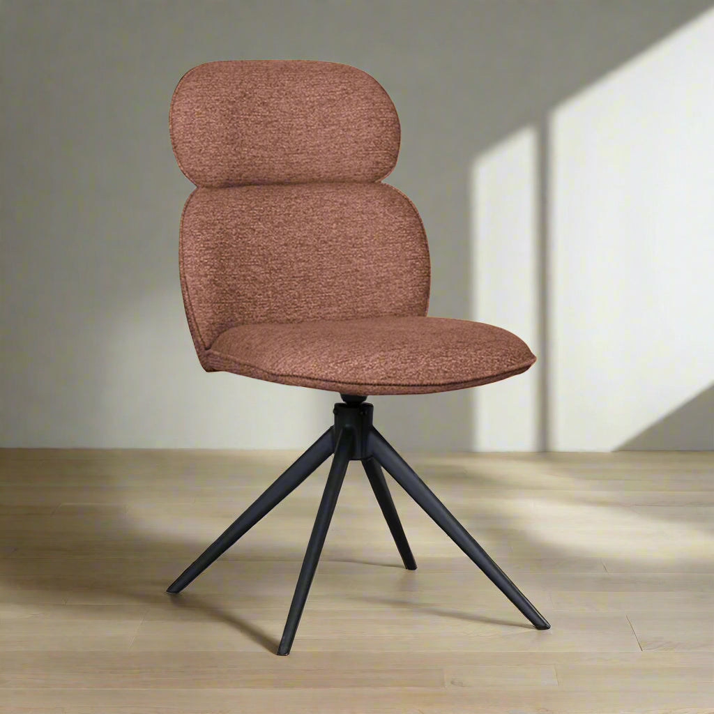 Eetkamerstoel Finn | Rood Bouclé