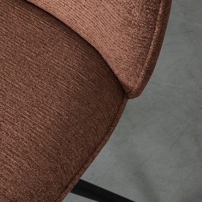 Eetkamerstoel Finn | Rood Bouclé