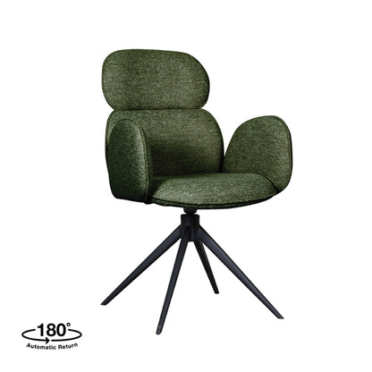 Eetkamerstoel Vidar | Groen Bouclé