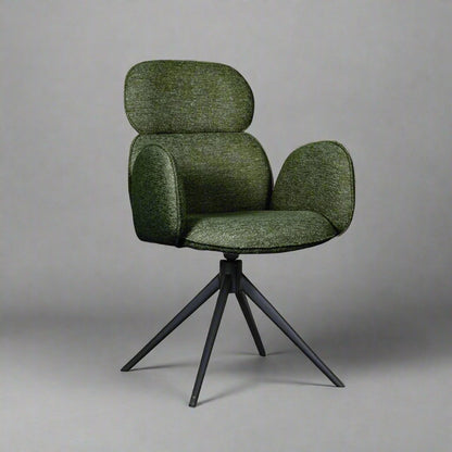 Eetkamerstoel Vidar | Groen Bouclé