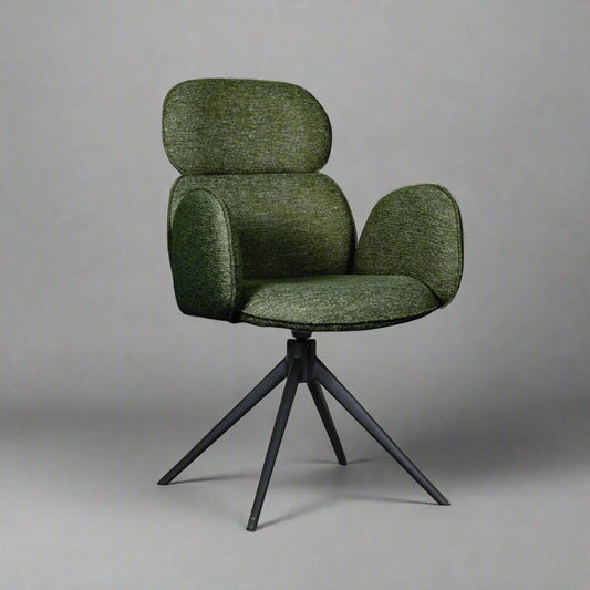 Eetkamerstoel Vidar | Groen Bouclé