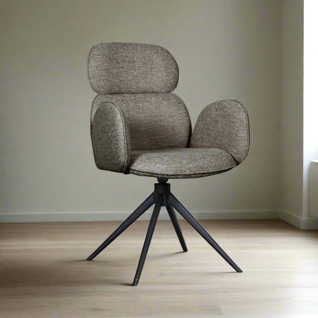 Eetkamerstoel Vidar | Grijs Bouclé