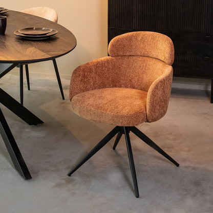 Eetkamerstoel Levi | Bruin Stof