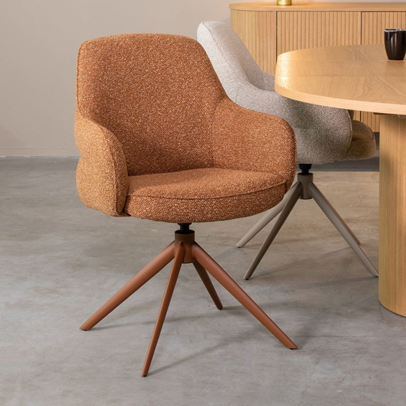 Eetkamerstoel Bern | Rood Bouclé