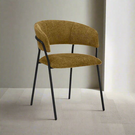 Eetkamerstoel Luuk | Geel Stof