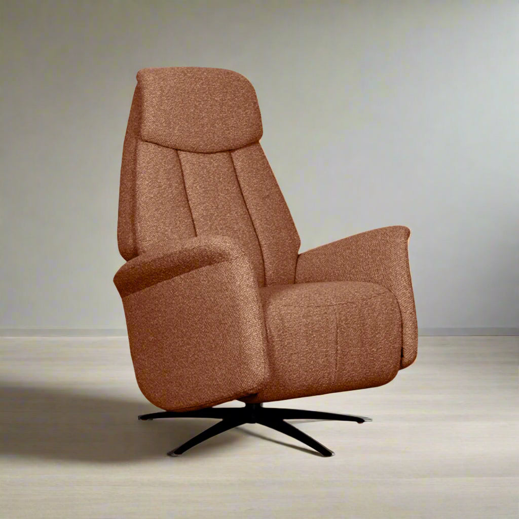 Elektrische Relaxfauteuil Oslo | Rood Bouclé