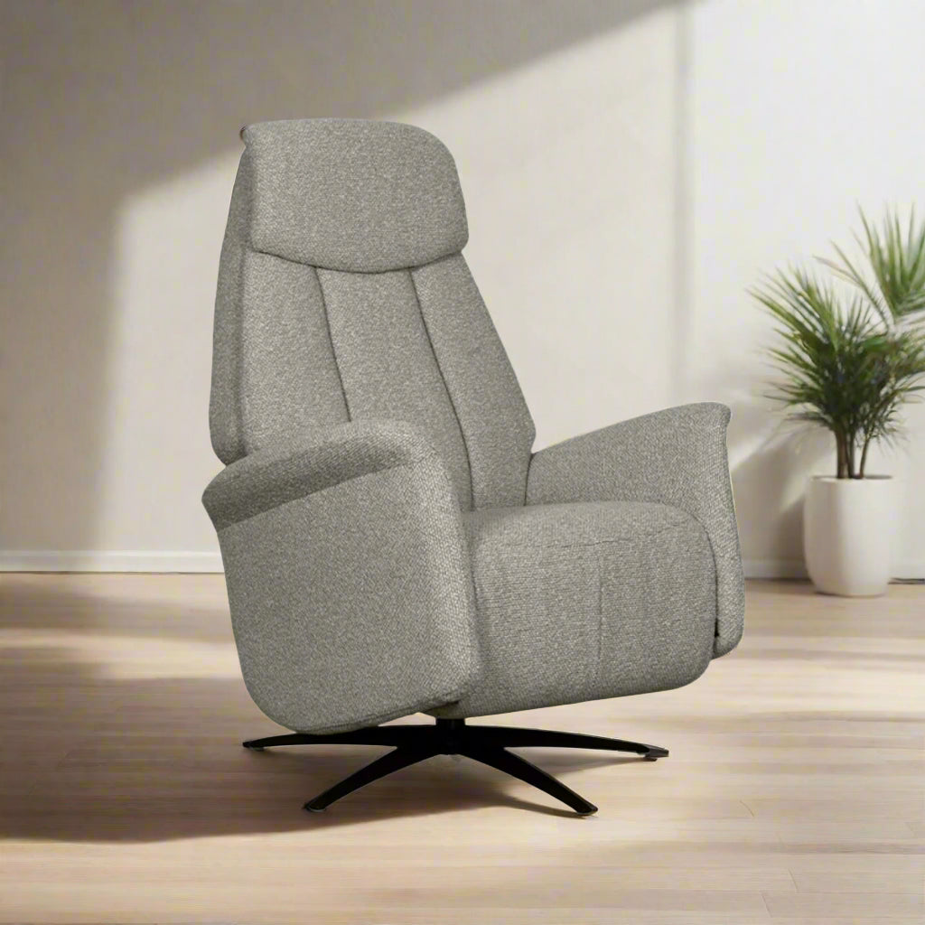 Elektrische Relaxfauteuil Oslo | Grijs Bouclé