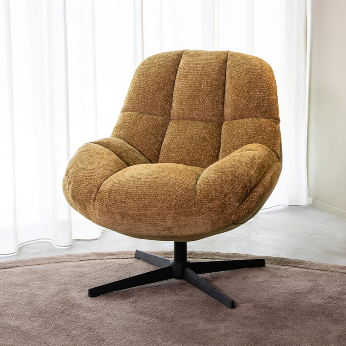 Fauteuil Huxley | Geel Stof