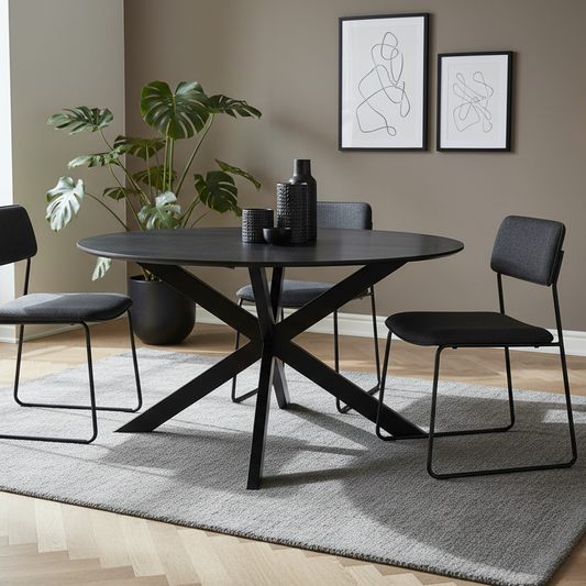 Eettafel Otis | Zwart Mangohout