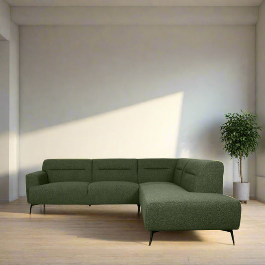 Hoekbank Bolzano | Groen Bouclé