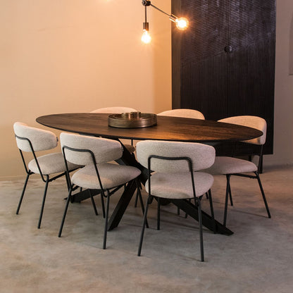 Eettafel James | Zwart Mangohout