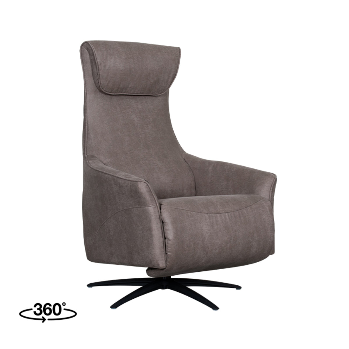 Relaxfauteuil Lund | Taupe Microvezel