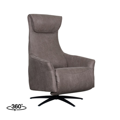 Relaxfauteuil Lund | Taupe Microvezel
