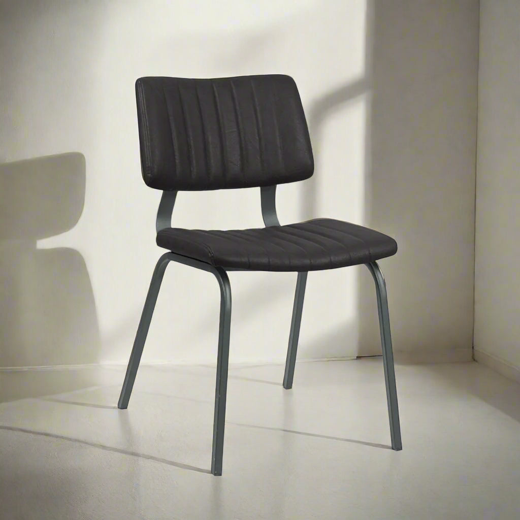 Eetkamerstoel Gusto | Zwart PU-Leder